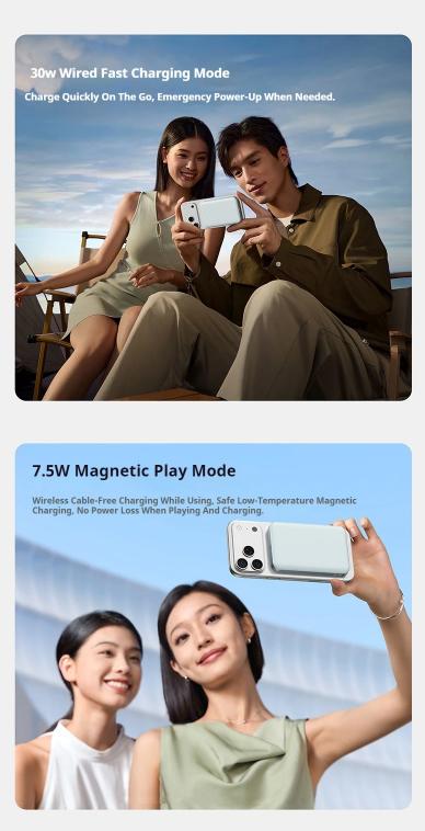Magnetic Wireless Charger + Power Bank for iPhone 17/16/15/14/13/12