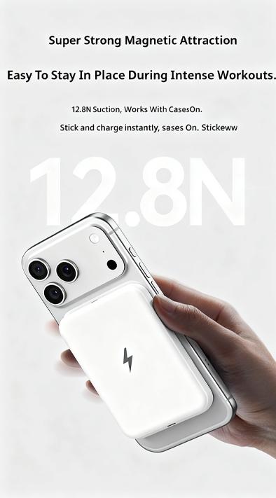 Magnetic Wireless Charger + Power Bank for iPhone 17/16/15/14/13/12