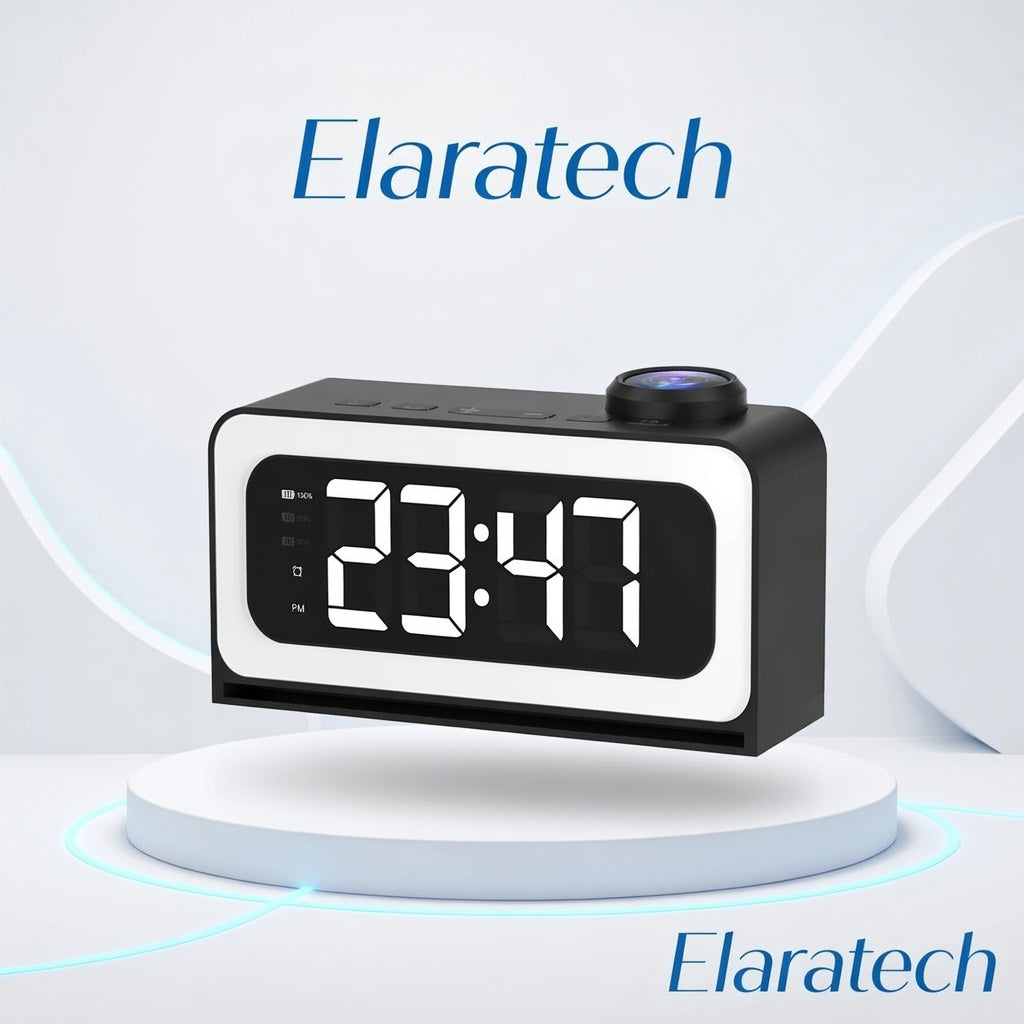 Wireless Alarm Clock - Wifi Control - Night Vision Home Surveillance Monitor