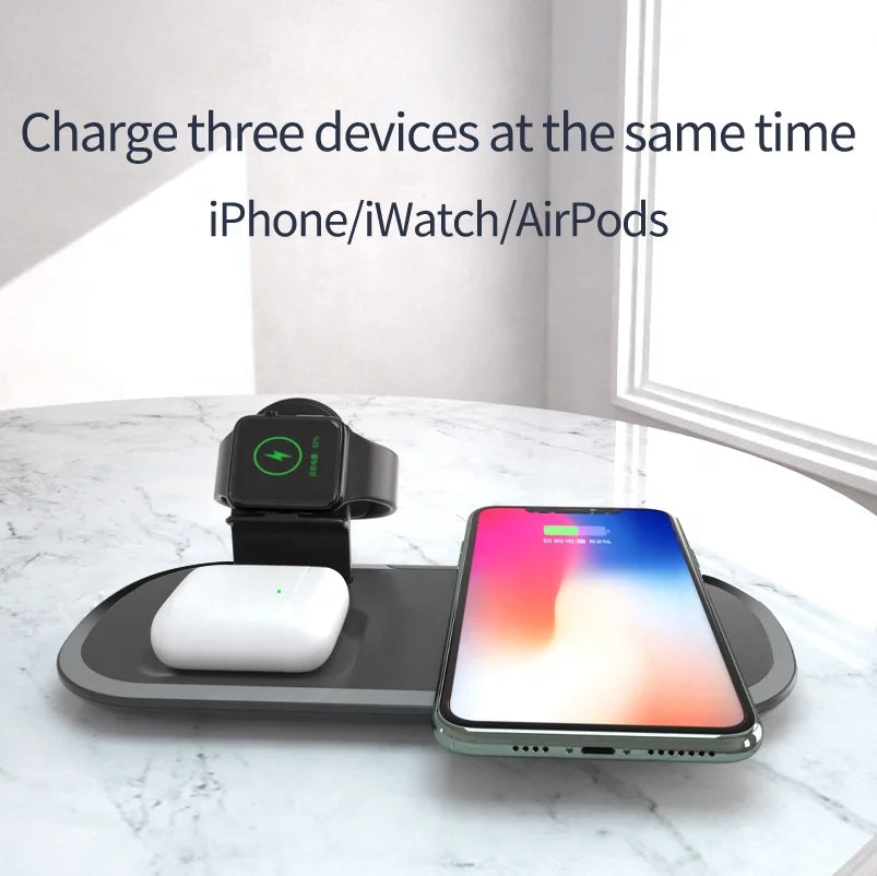 3-1 Fast Charging Wireless Charger Station