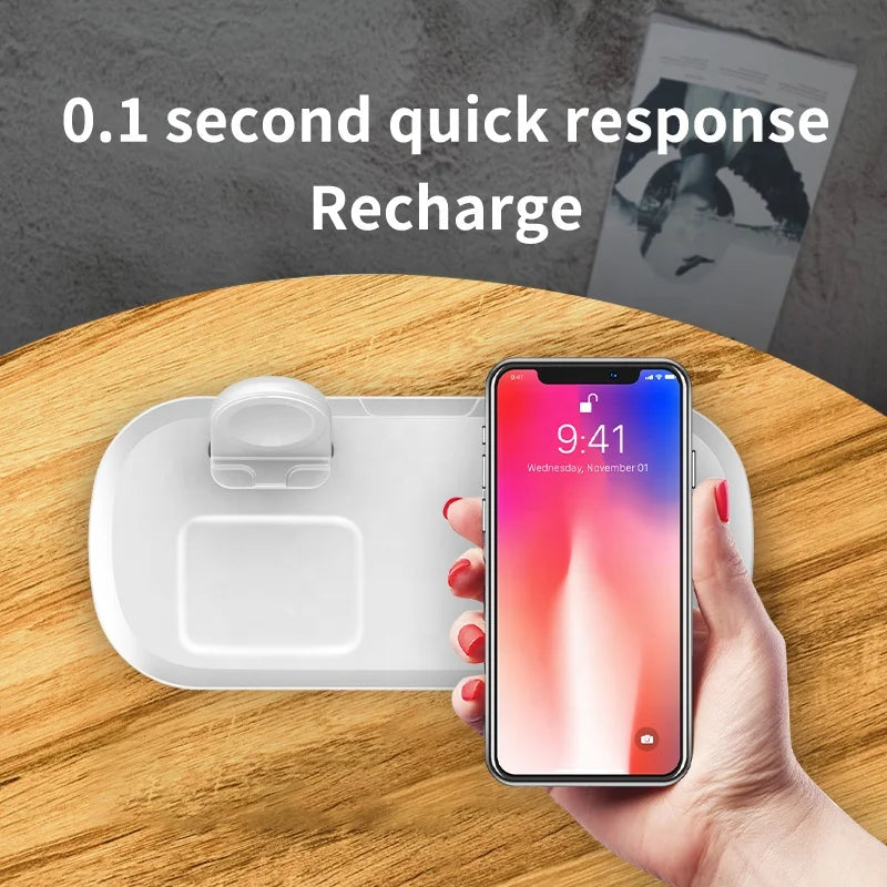 3-1 Fast Charging Wireless Charger Station