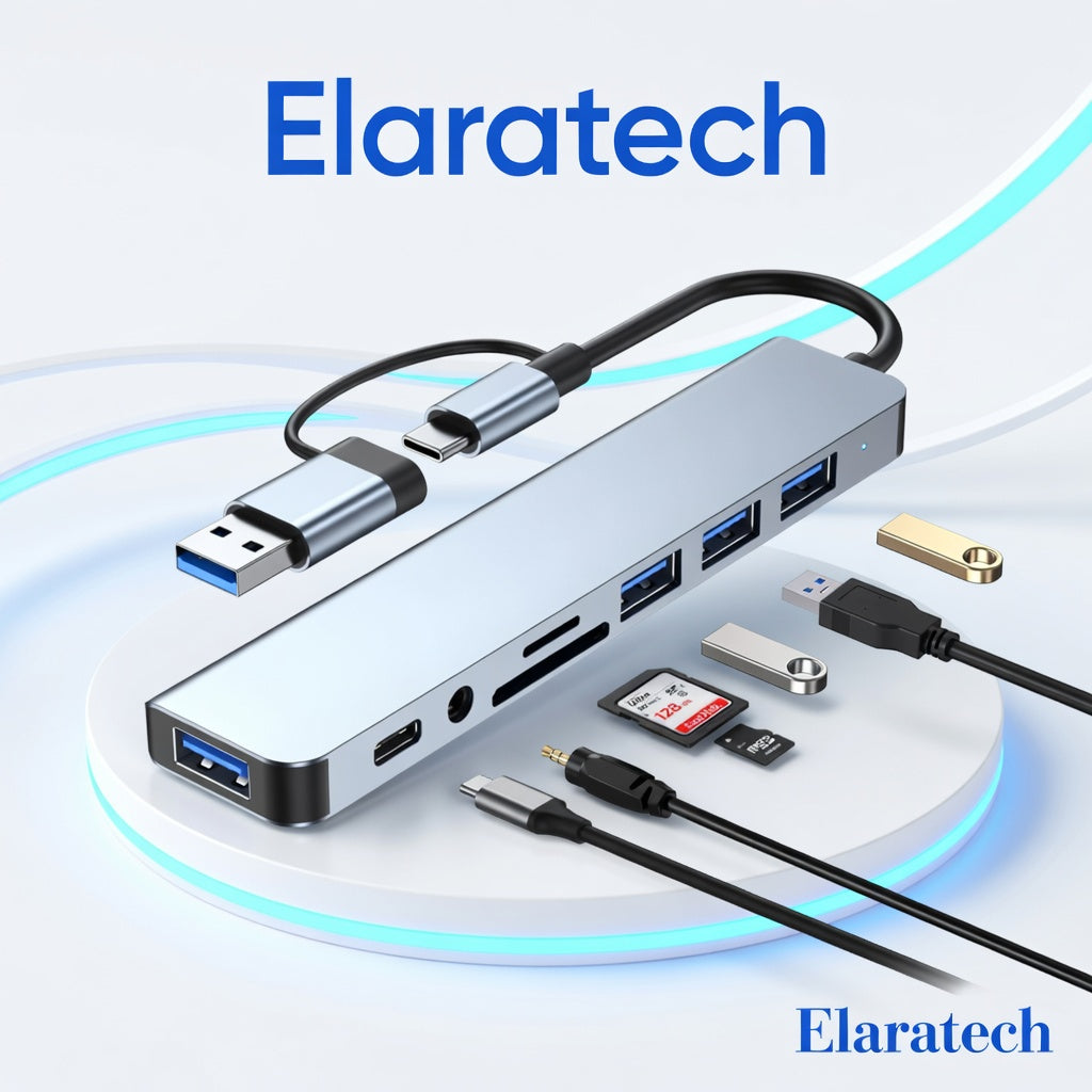8 in 2 USB +Type C Docking Station