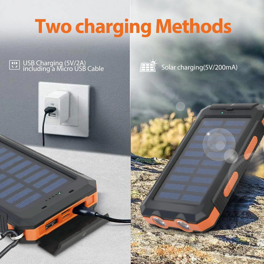Solar Power Bank Portable - Waterproof