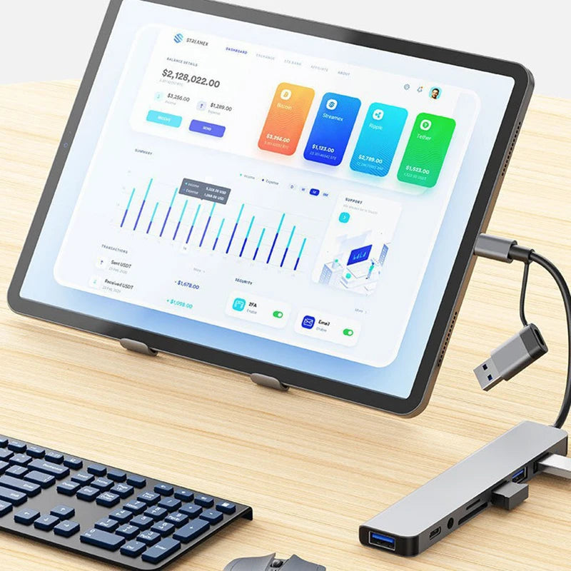 8 in 2 USB +Type C Docking Station