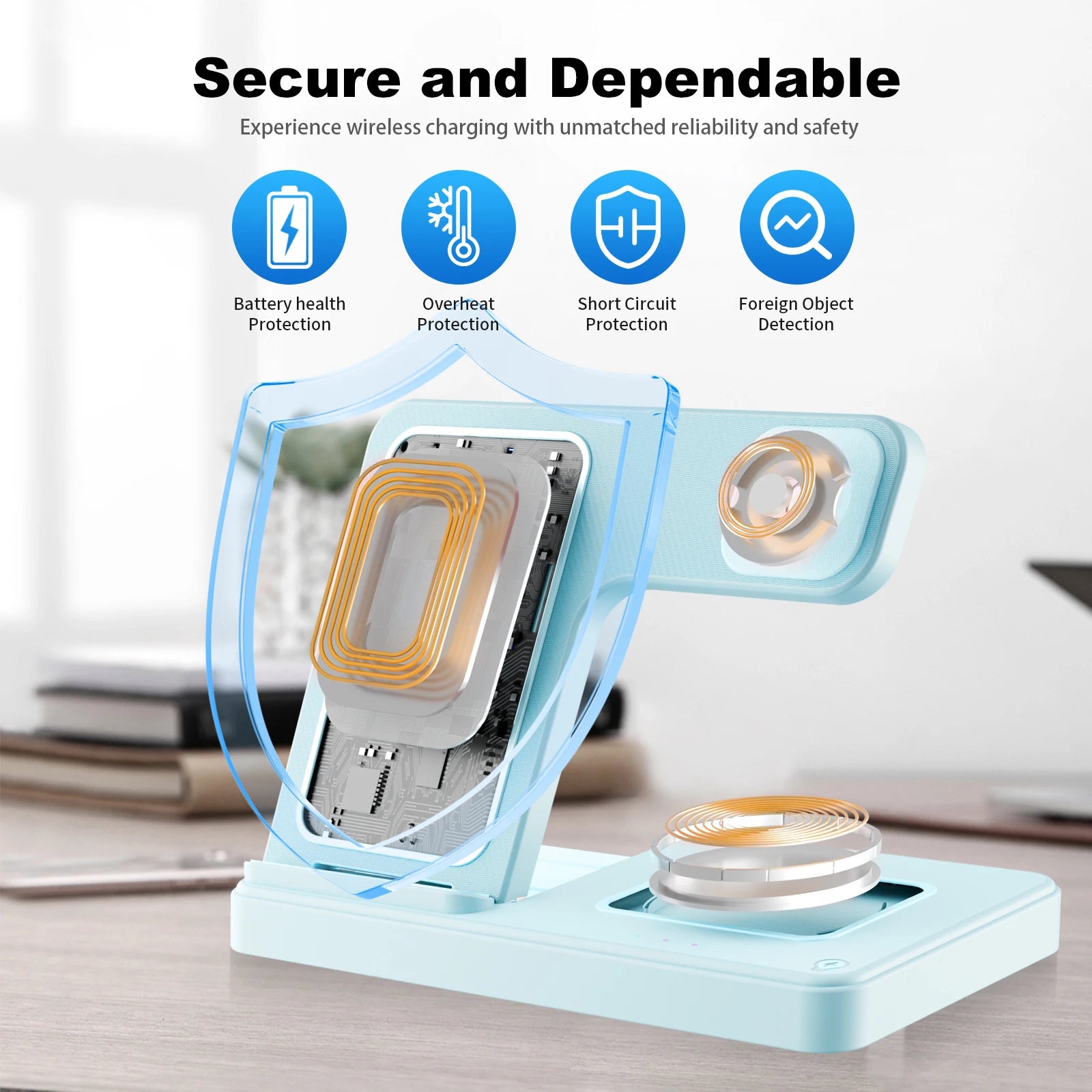 3 In 1 Magnetic Wireless Dock Station - Compatible with any devices