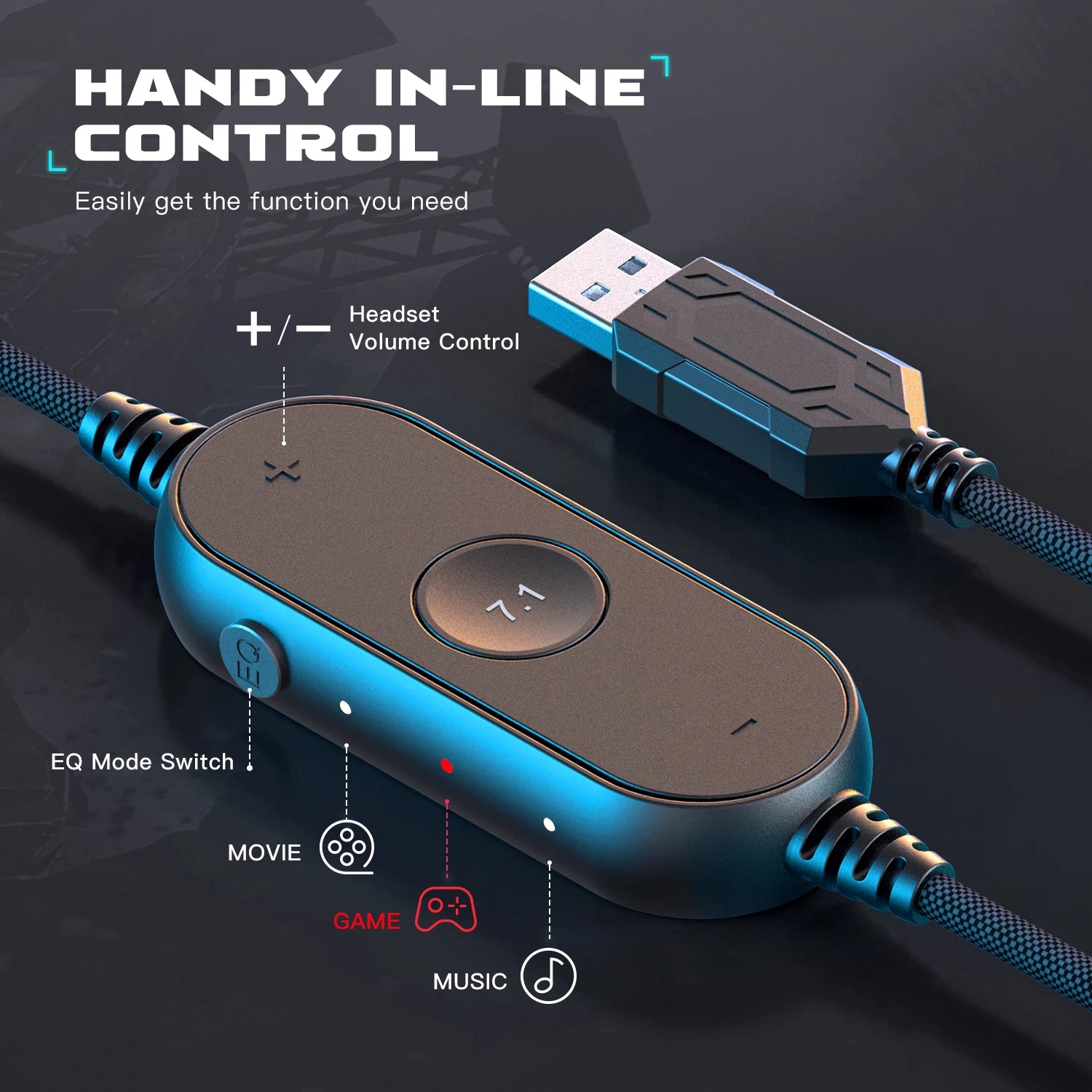 Gaming Headset with Mic Over-Ear Headphones