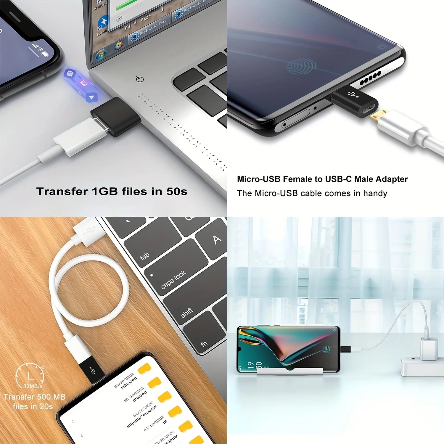 USB Cto USB Adapter 8Pack