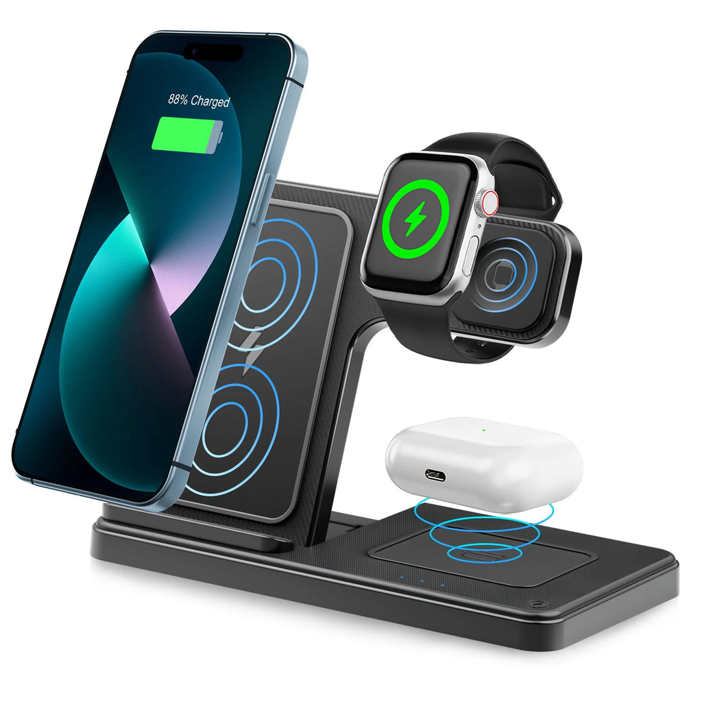 3 In 1 Magnetic Wireless Dock Station - Compatible with any devices