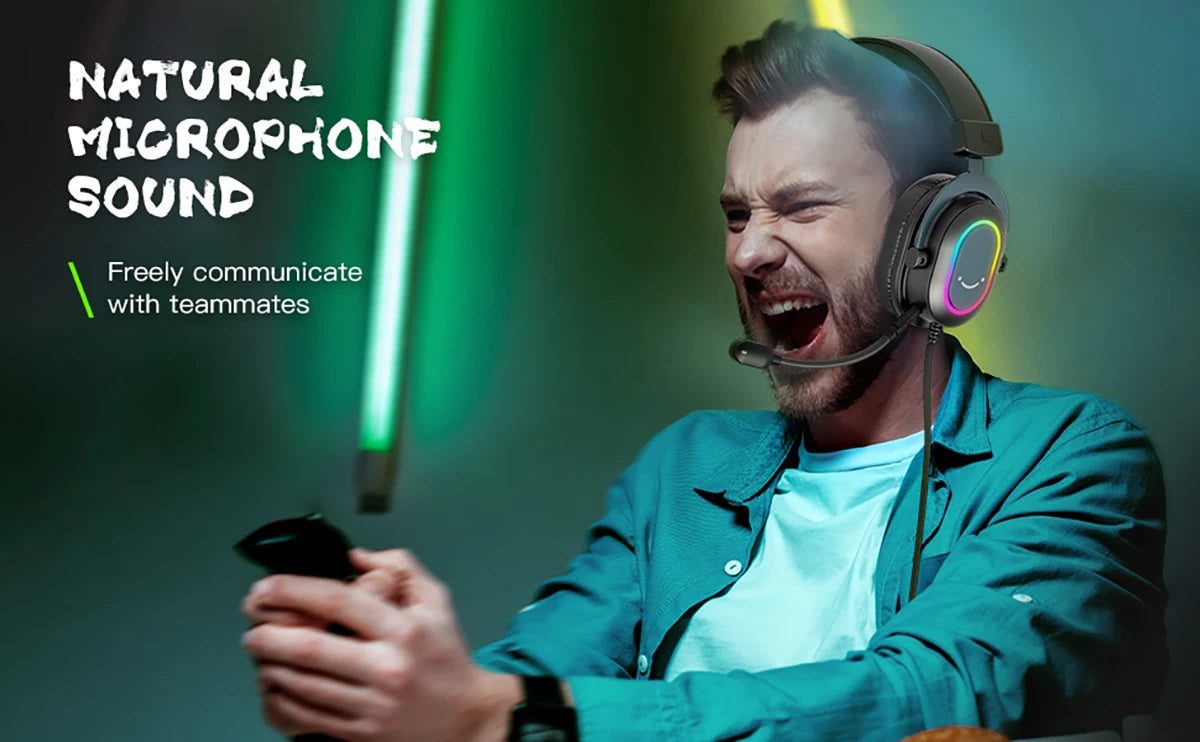 Gaming Headset with Mic Over-Ear Headphones