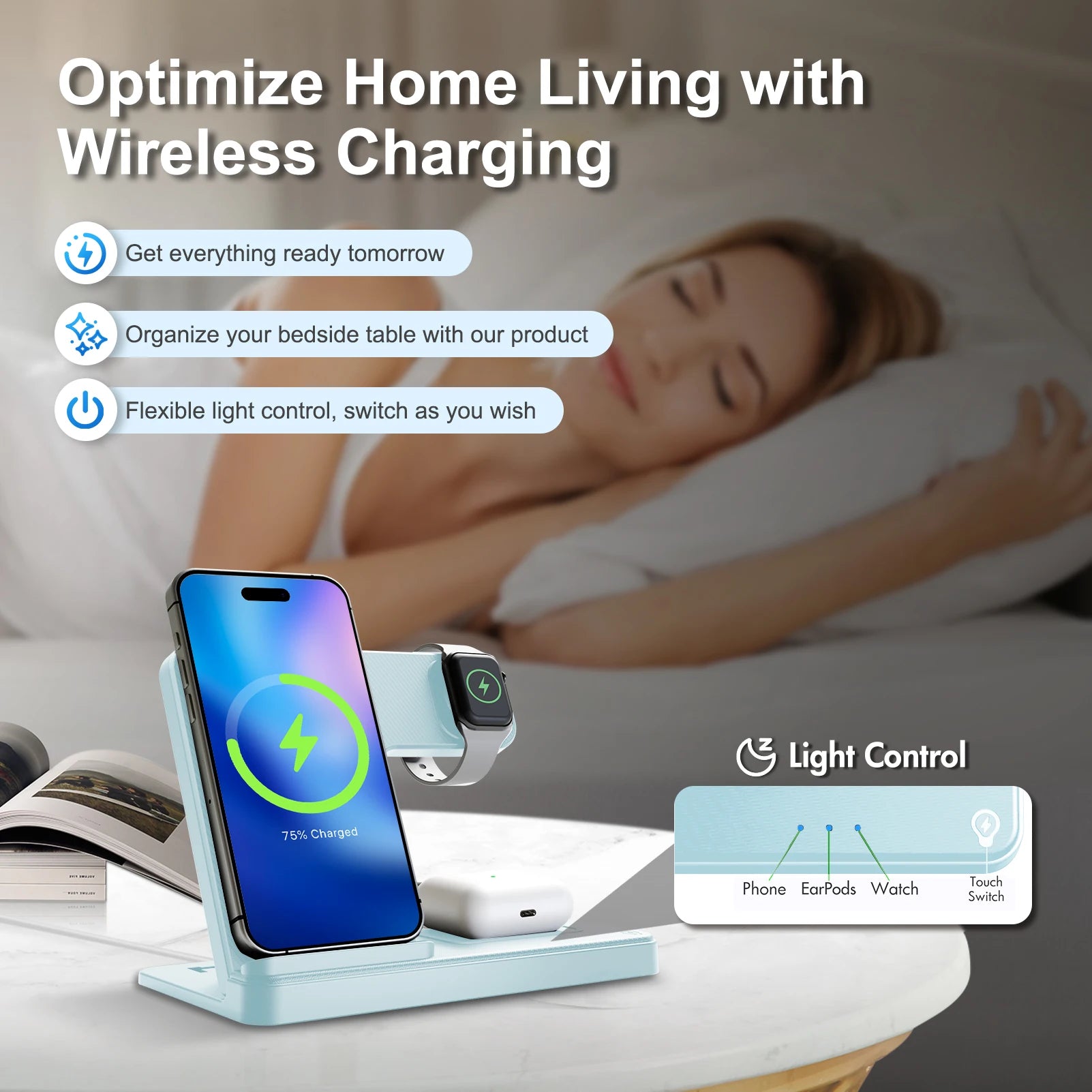 3 In 1 Magnetic Wireless Dock Station - Compatible with any devices
