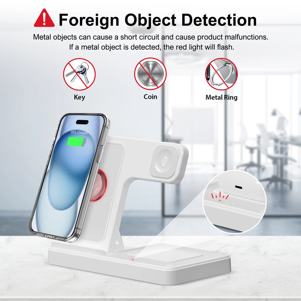 3 In 1 Magnetic Wireless Dock Station - Compatible with any devices