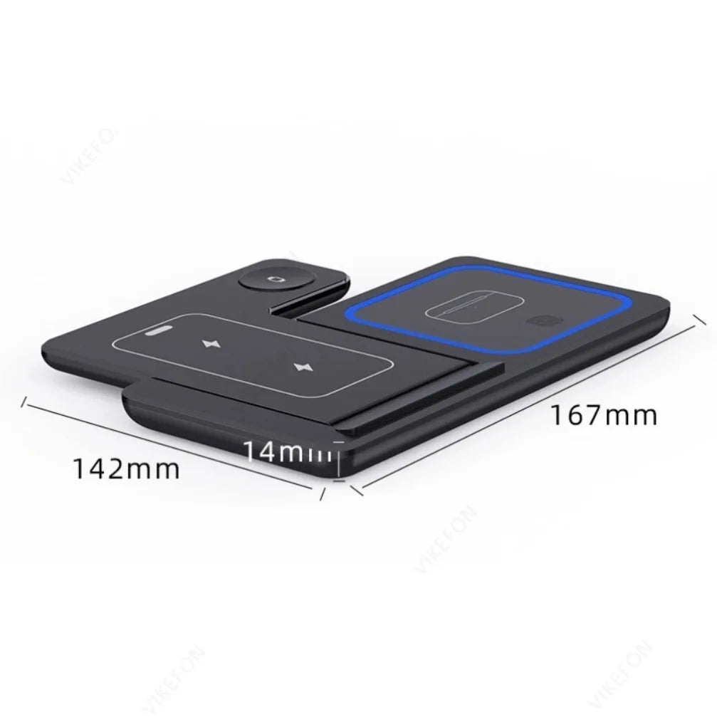 Foldable 3 In 1 Magnetic Wireless Dock Station - Compatible with any devices