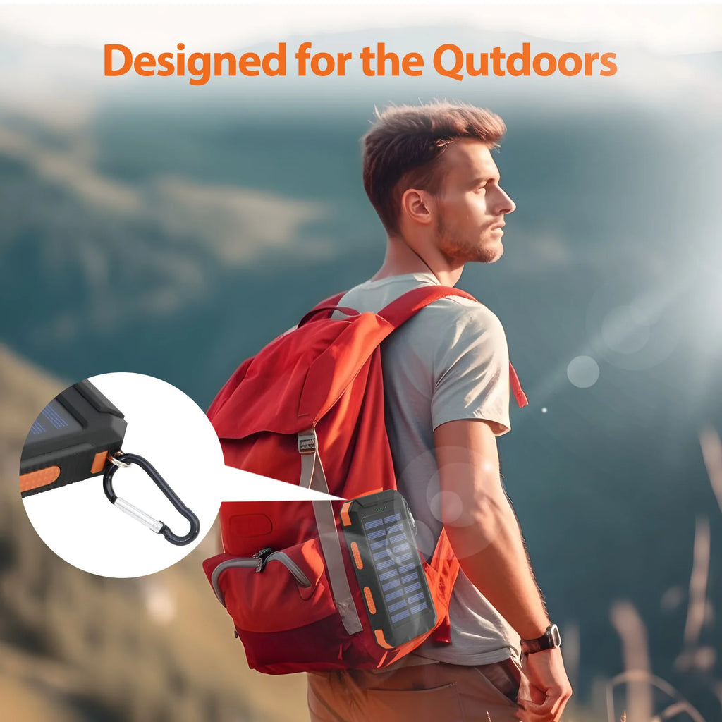 Solar Power Bank Portable - Waterproof