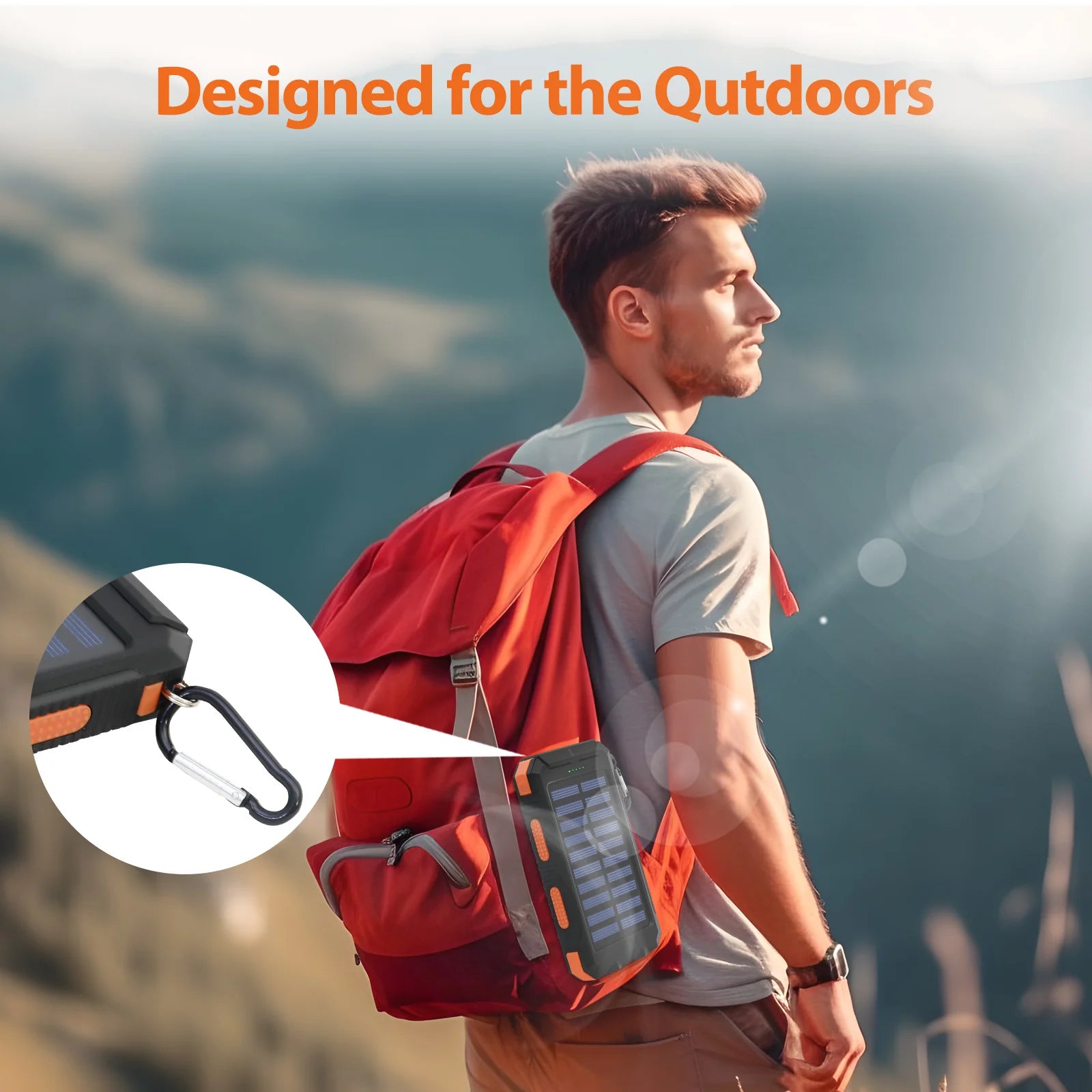 Solar Power Bank Portable - Waterproof