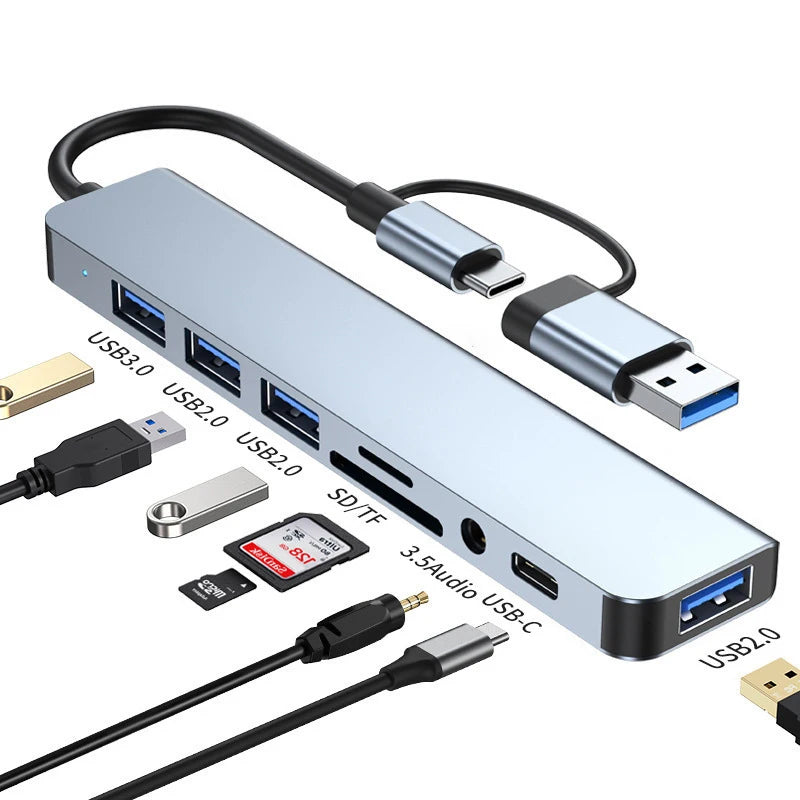 8 in 2 USB +Type C Docking Station