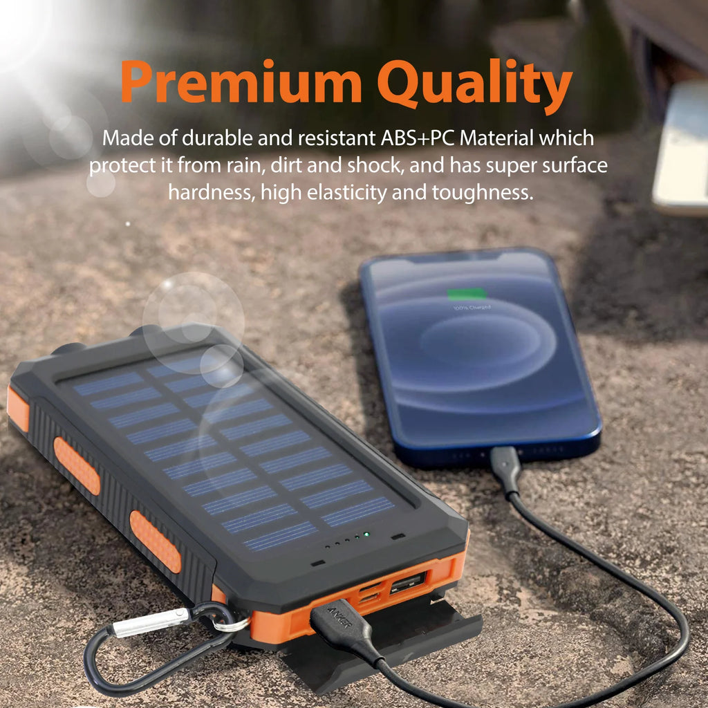 Solar Power Bank Portable - Waterproof