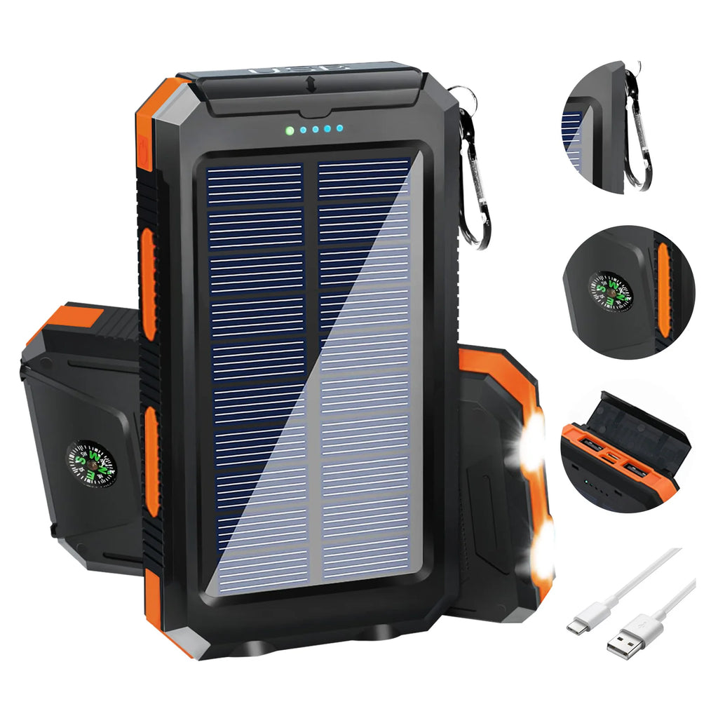 Solar Power Bank Portable - Waterproof