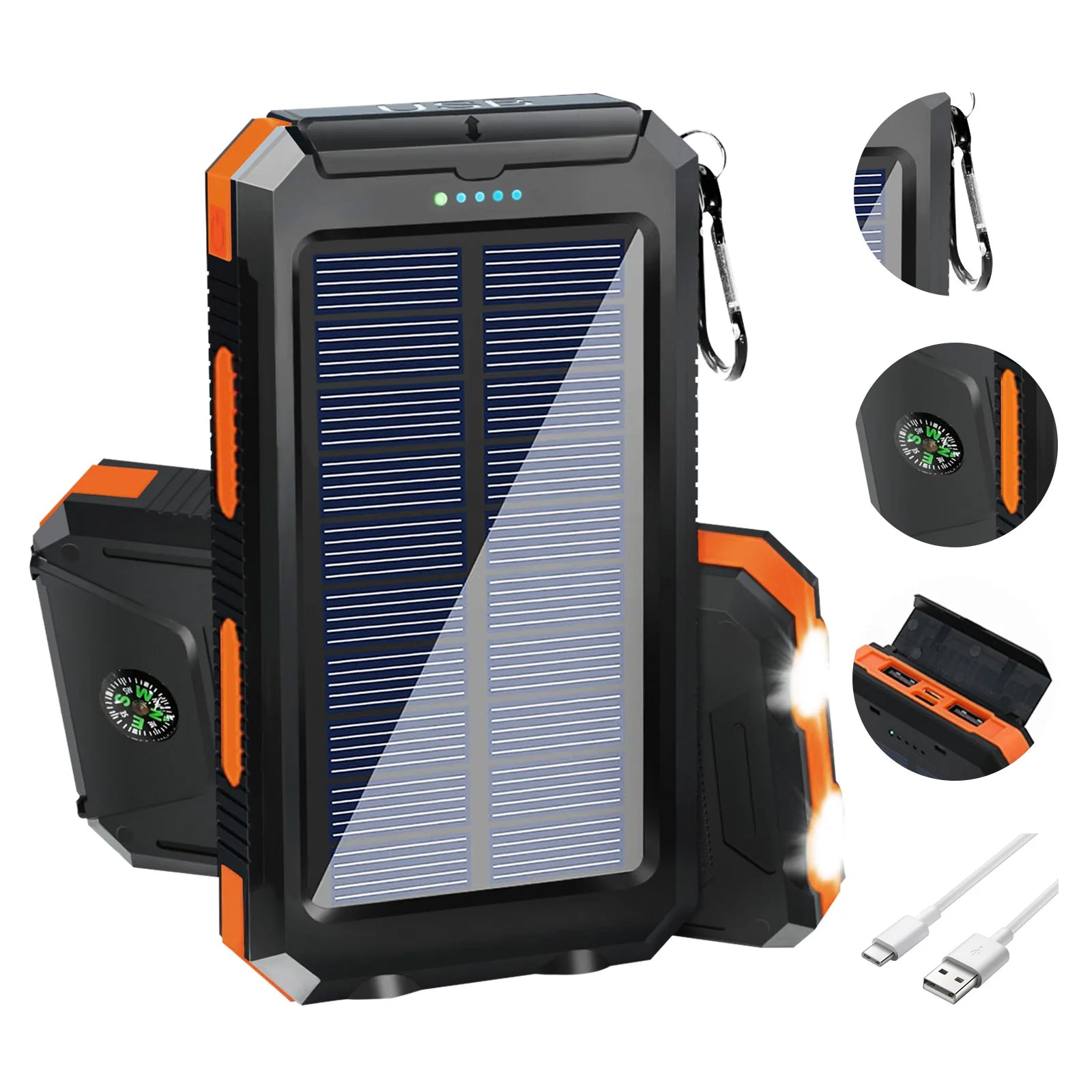 Solar Power Bank Portable - Waterproof