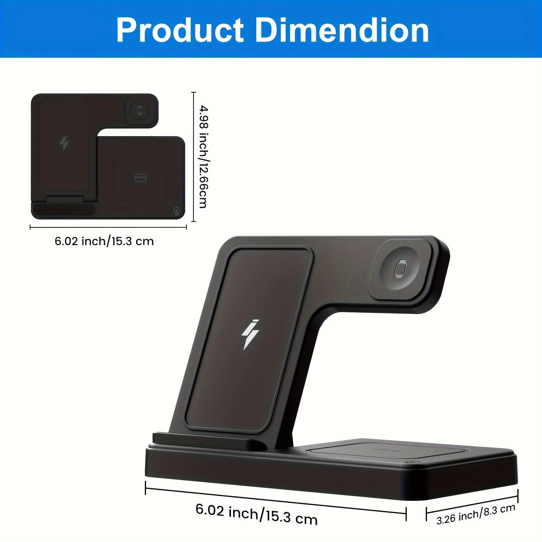 3 In 1 Magnetic Wireless Dock Station - Compatible with any devices