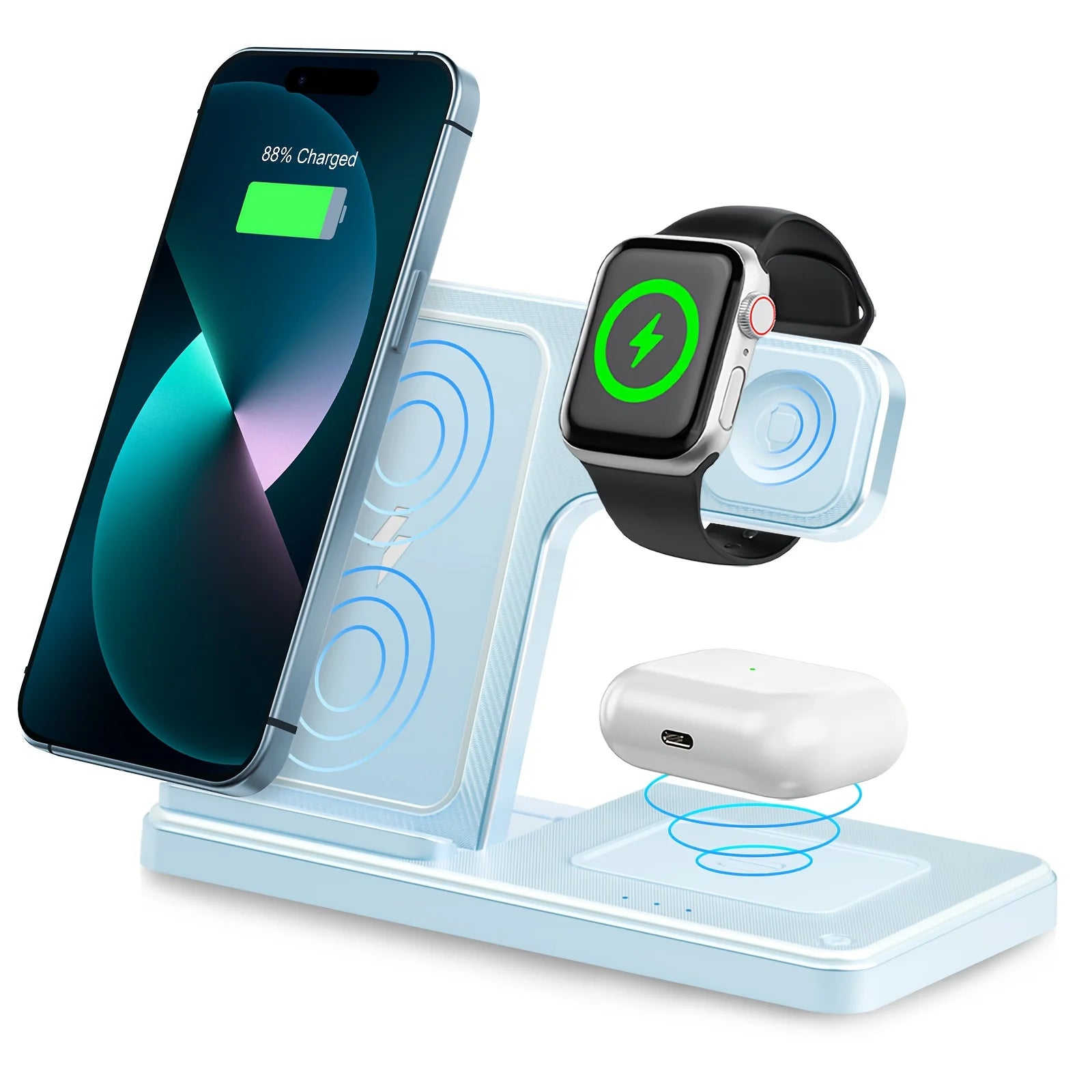 3 In 1 Magnetic Wireless Dock Station - Compatible with any devices