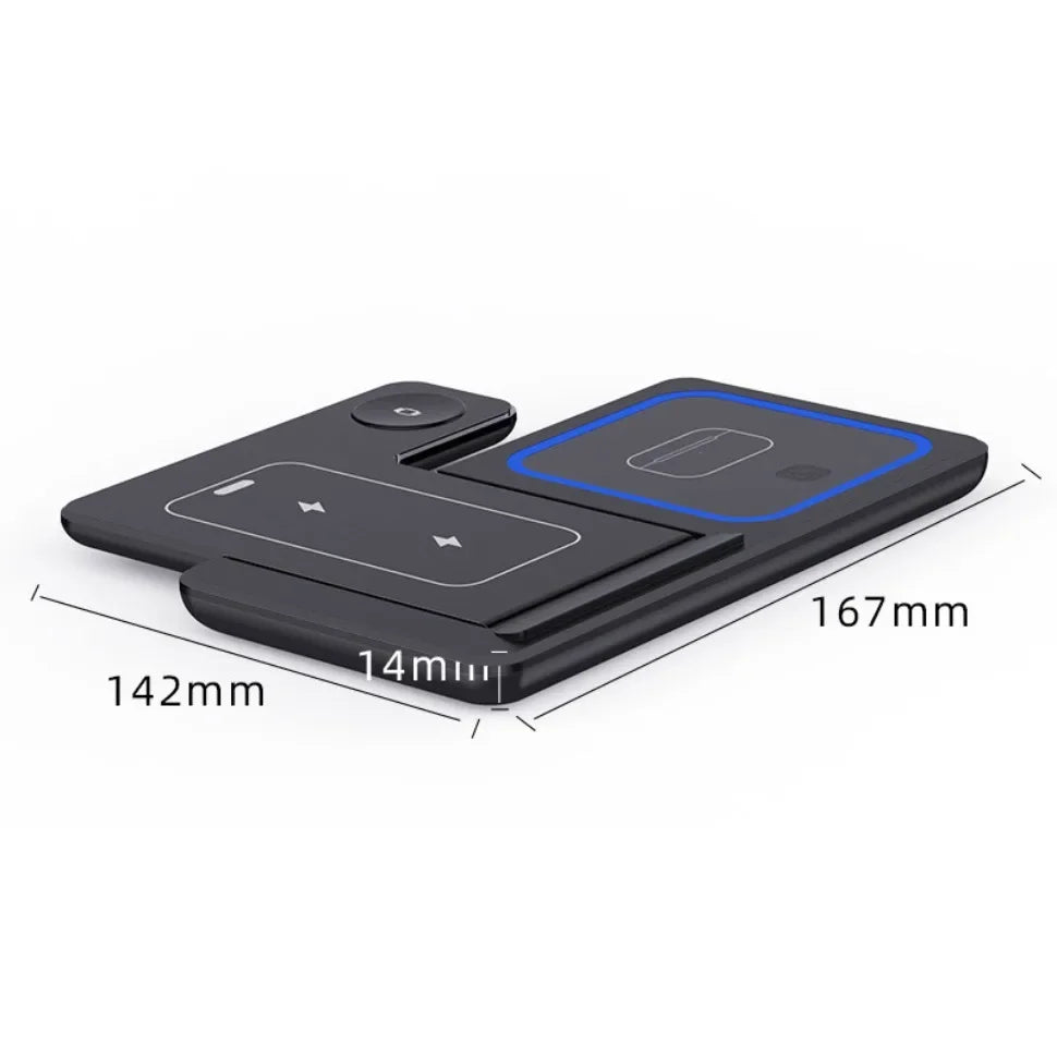 Foldable 3 In 1 Magnetic Wireless Dock Station - Compatible with any devices