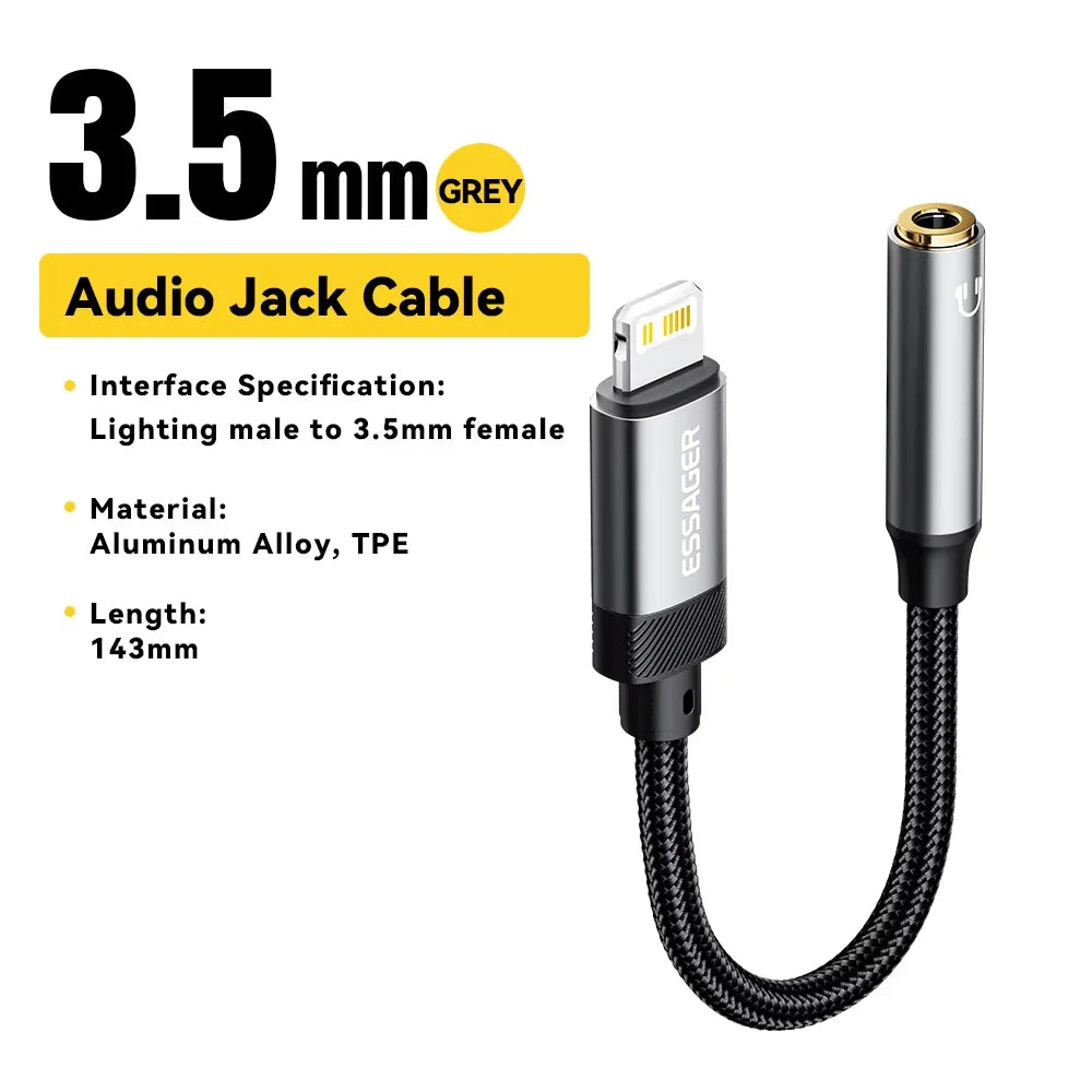 Lightning to 3.5mm Aux Audio Adapter