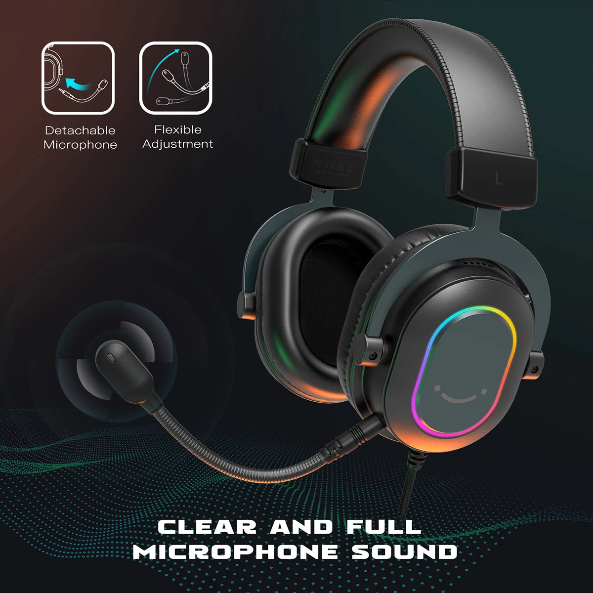Gaming Headset with Mic Over-Ear Headphones