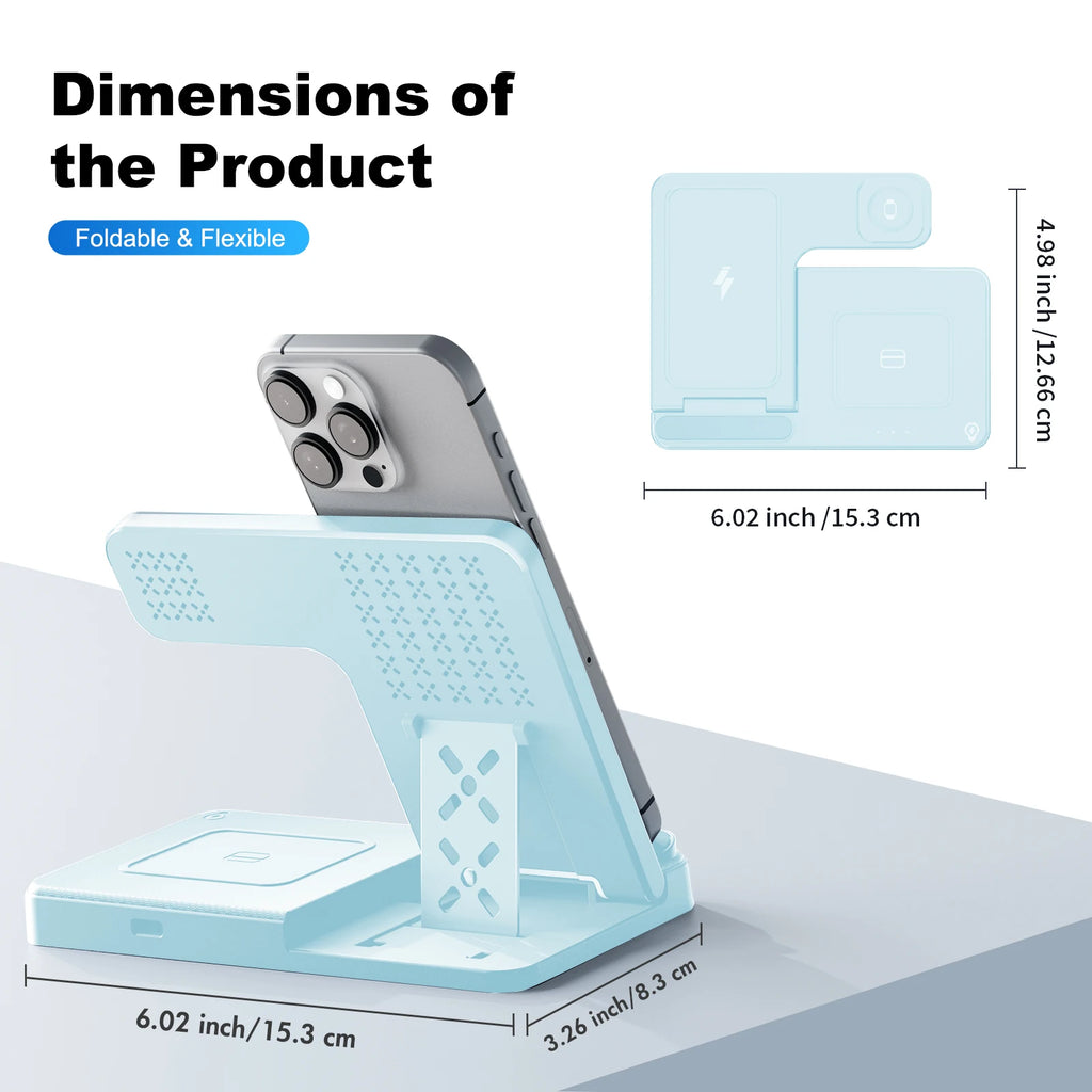 3 In 1 Magnetic Wireless Dock Station - Compatible with any devices