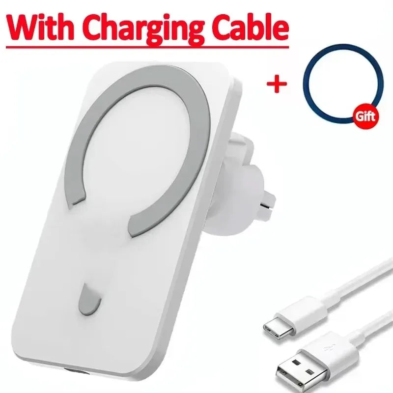 Car Phone Holder + Mount - Magnetic Wireless Charger