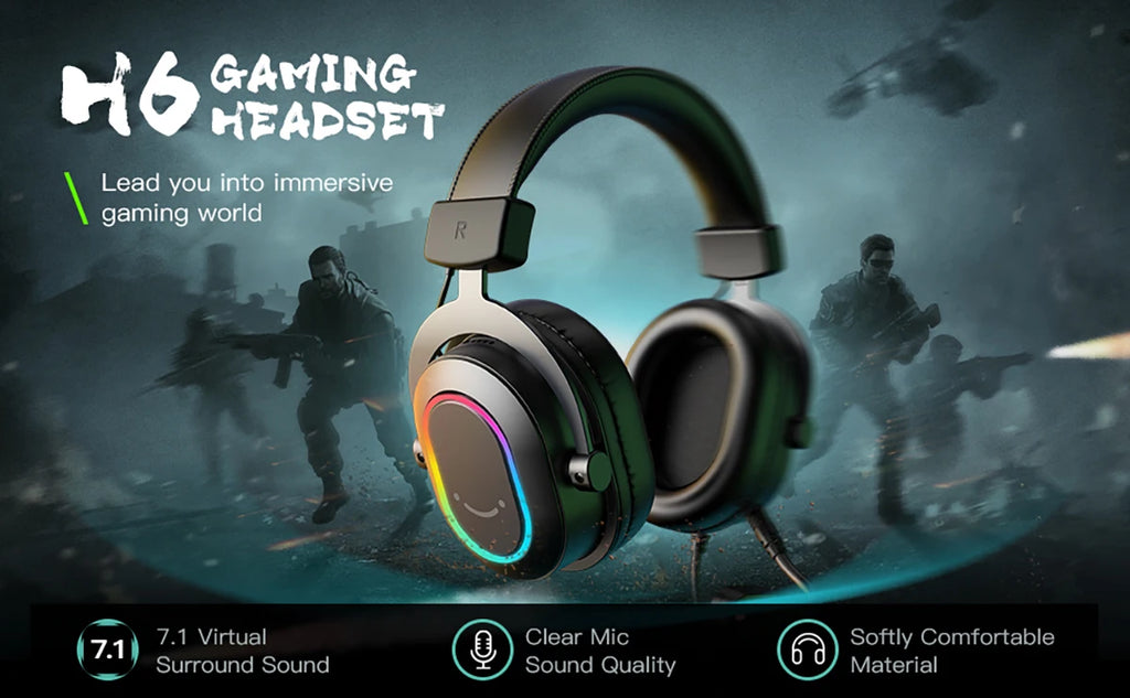 Gaming Headset with Mic Over-Ear Headphones