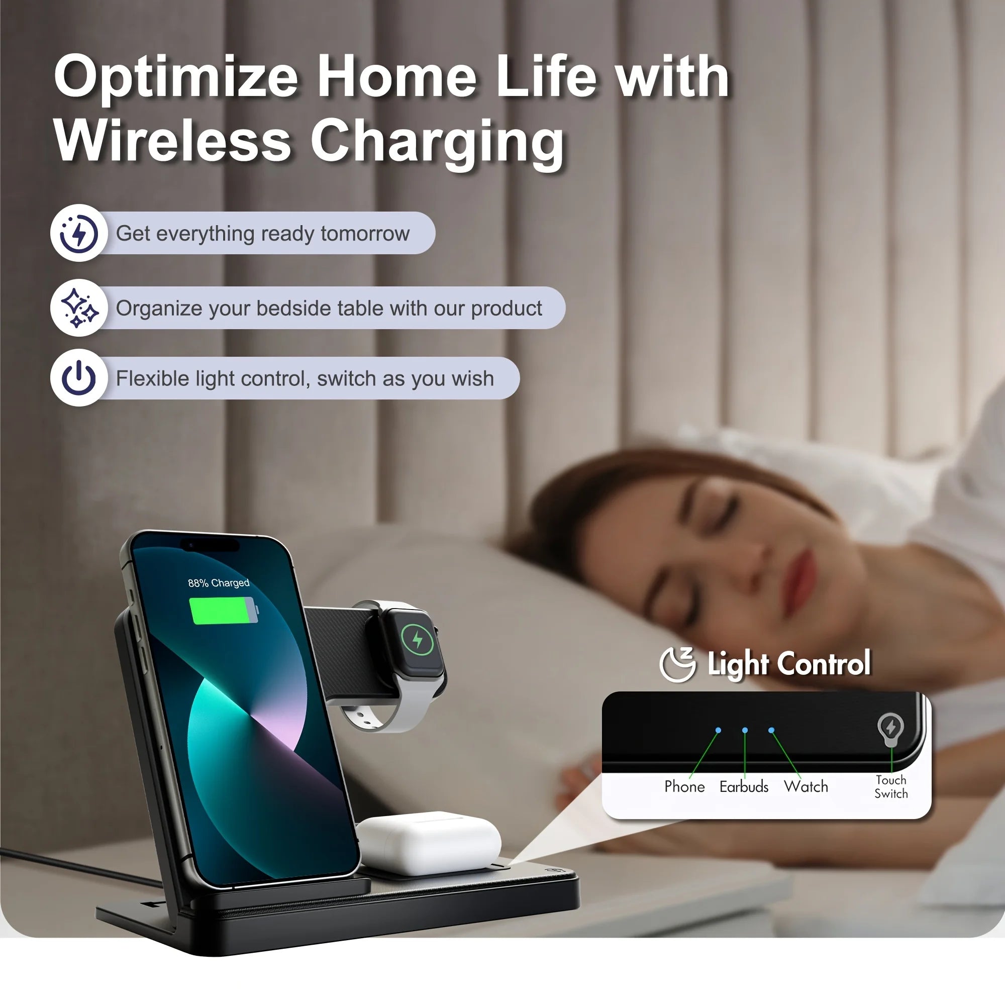3 In 1 Magnetic Wireless Dock Station - Compatible with any devices