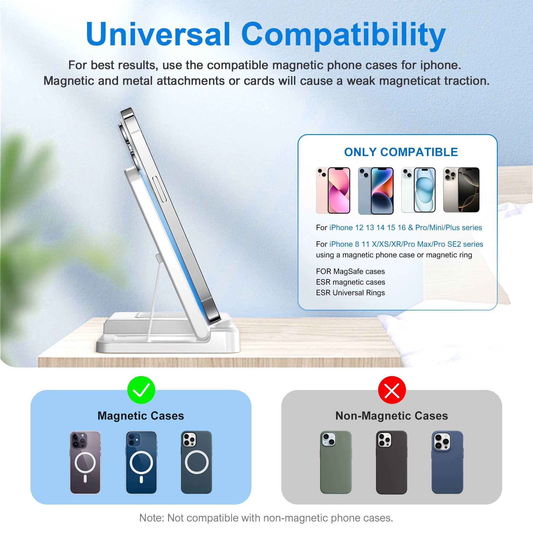 3 In 1 Magnetic Wireless Dock Station - Compatible with any devices