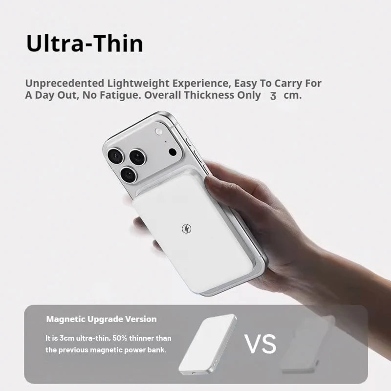 Magnetic Wireless Charger + Power Bank for iPhone 17/16/15/14/13/12