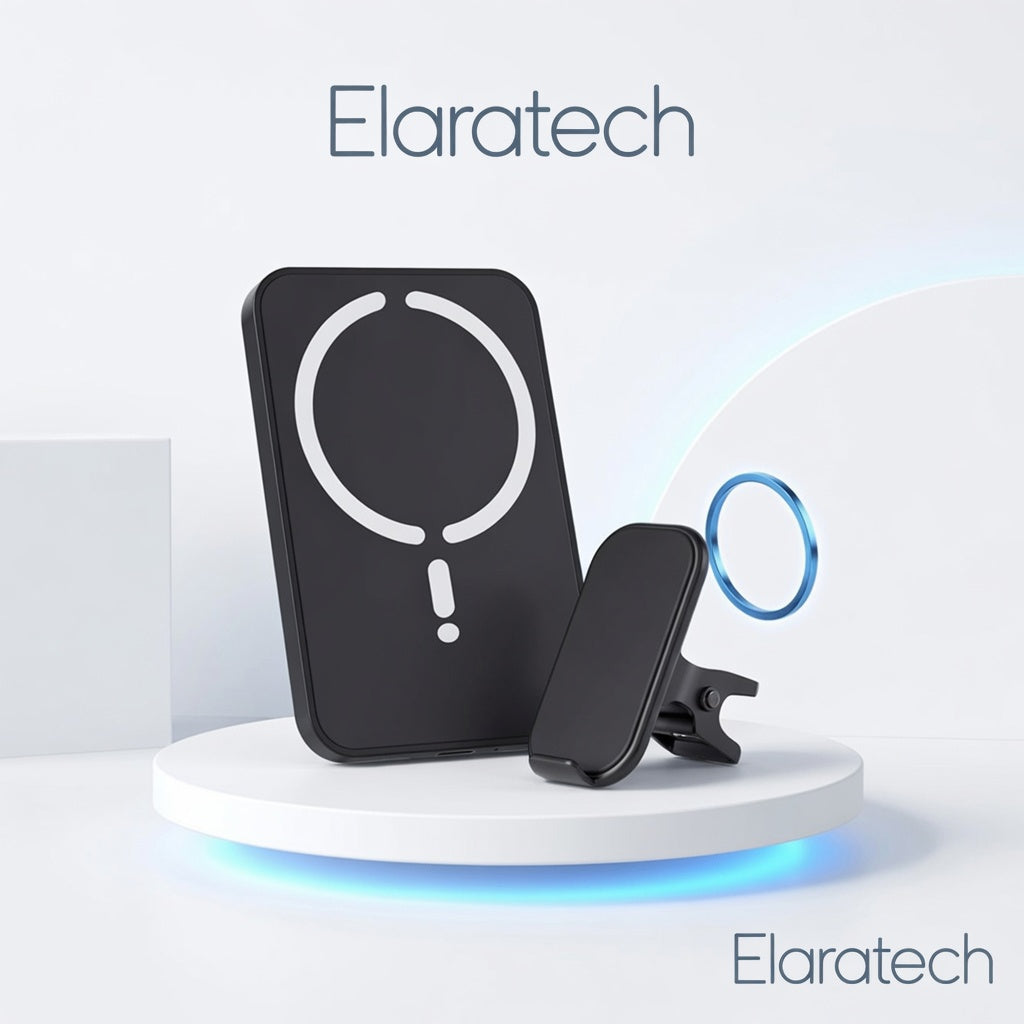 Car Phone Holder + Mount - Magnetic Wireless Charger