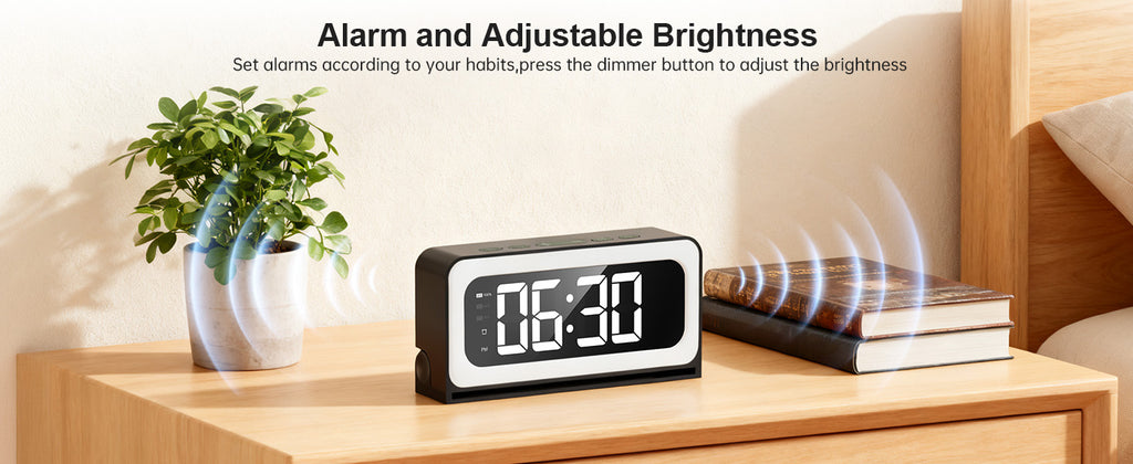 Wireless Alarm Clock - Wifi Control - Night Vision Home Surveillance Monitor